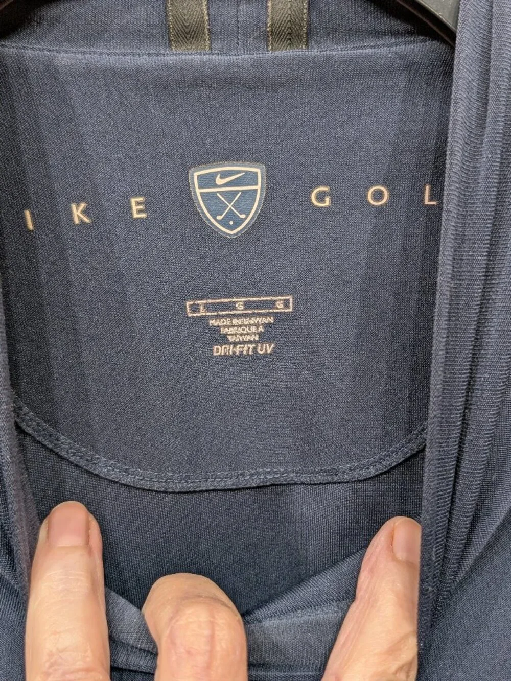 Nike Golf Blue Long Sleeve Athletic Pullover Hickory Hills Golf  Size Large